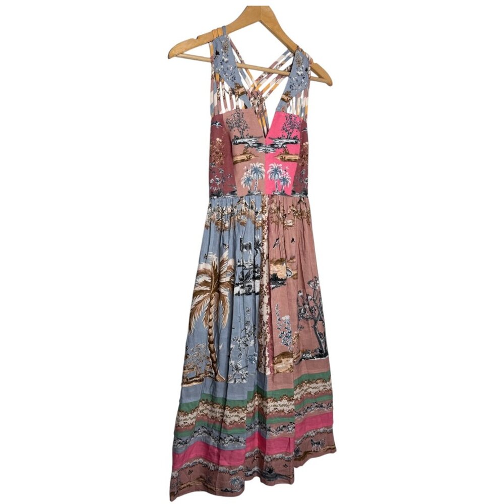 NWT Ranna Gill Midi Dress Linen XS - Picture 6 of 12